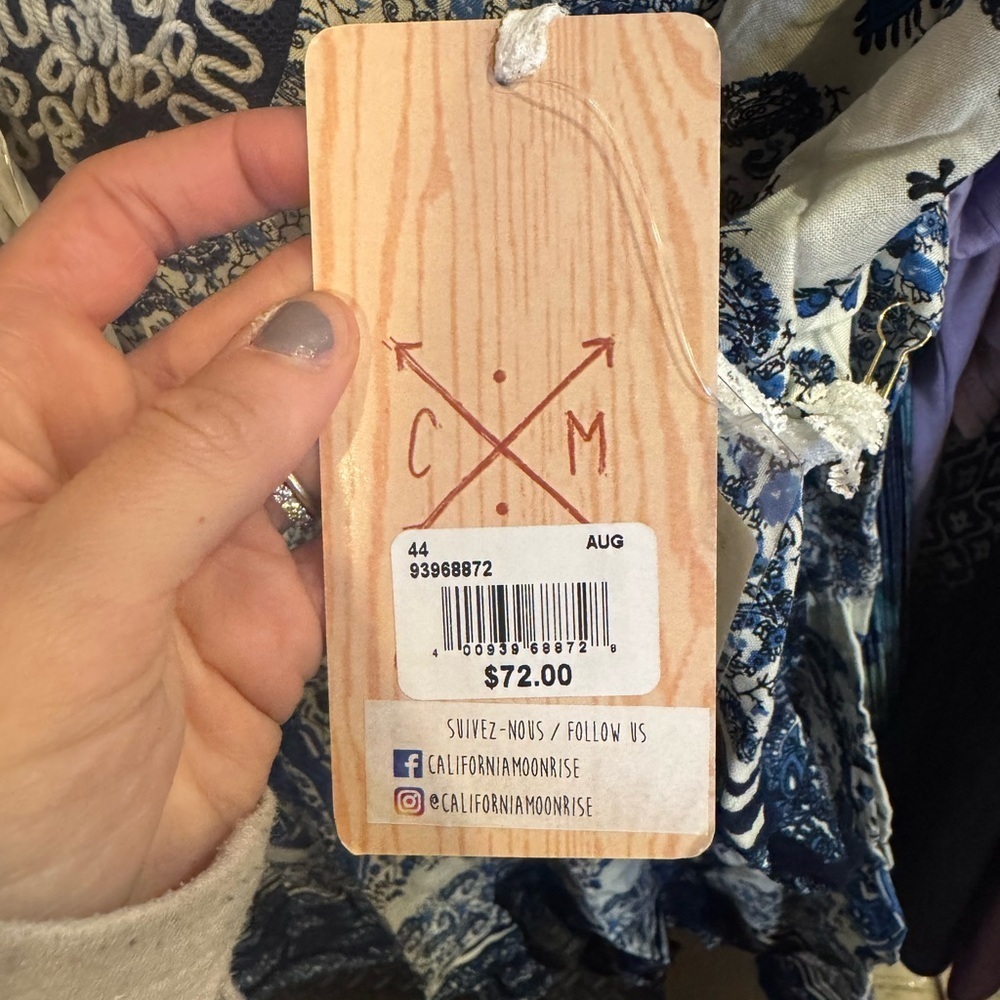 California Moonrise • NWT $72 USD Boho Rayon Dress - Picture 6 of 9